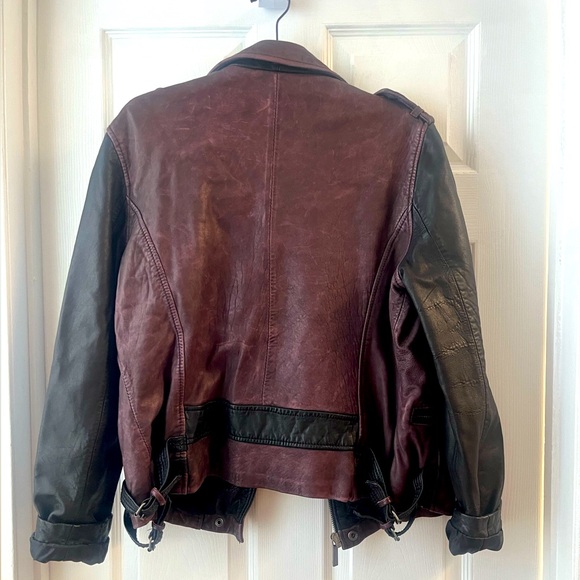 Michael Kors Two Tone Leather Jacket - Picture 4 of 9